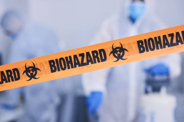 Professional Infectious Disease Decontamination technician working in Round Mountain, TX